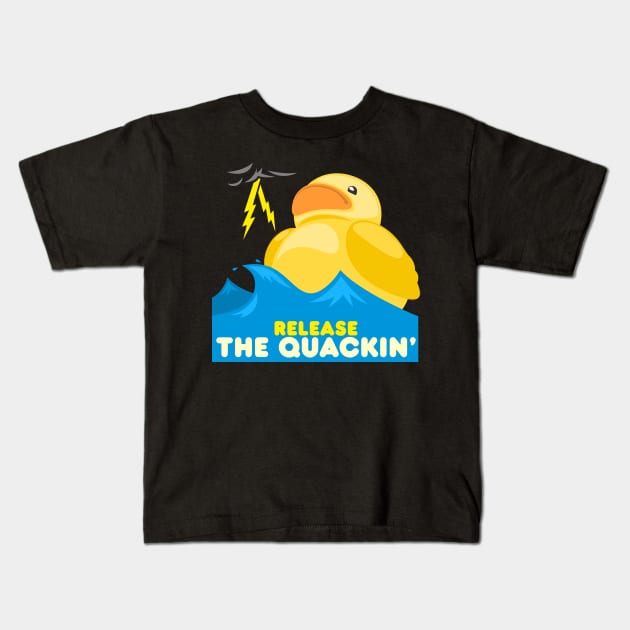 Funny Duck Kids T-Shirt by Shiva121